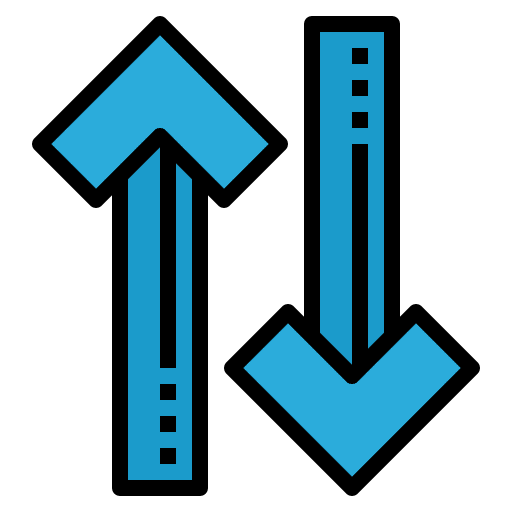 Up and down arrows direction user interface icon Up and down arrows direction user interface icon