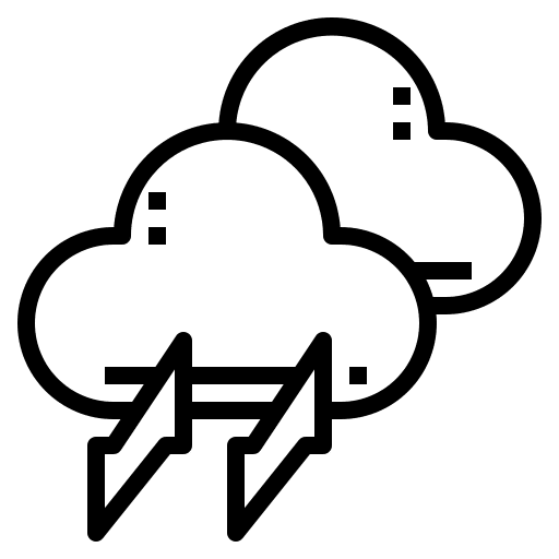 Cloud thunder weather storm icon