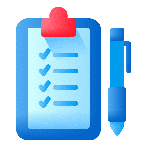 Journal pen clipboard checklist icon