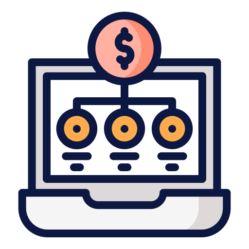 Digital currency mobile phone business and finance online banking icon