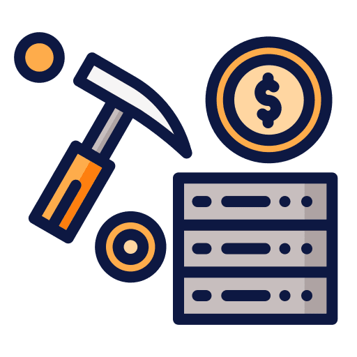 Miner dig monitor electronics icon