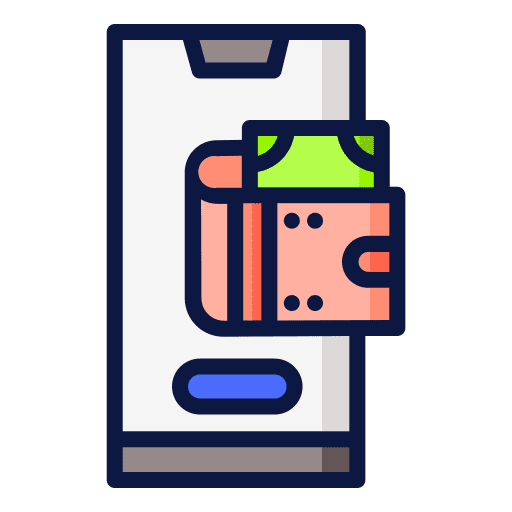 Digital wallet purse digital currency digital wallet icon