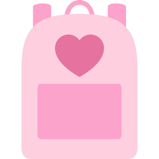 Backpack heart romance valentines day icon