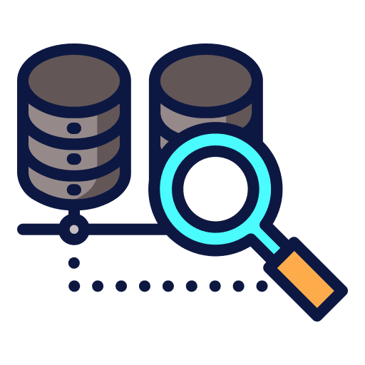 Big data search searching network icon Big data search searching network icon