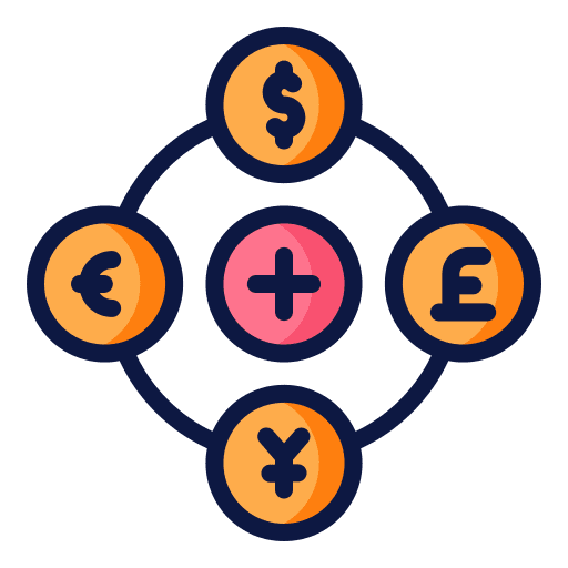 Currency exchange dollar economy icon Currency exchange dollar economy icon