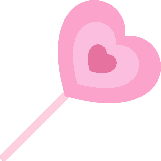 Lollipop heart romantic valentines day icon
