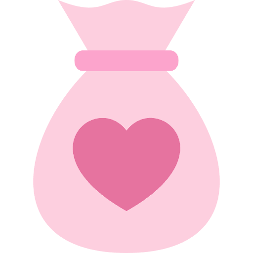 Bag romance love heart icon Bag romance love heart icon