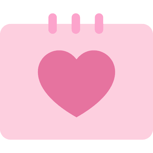 Calendar romantic love valentines day icon Calendar romantic love valentines day icon