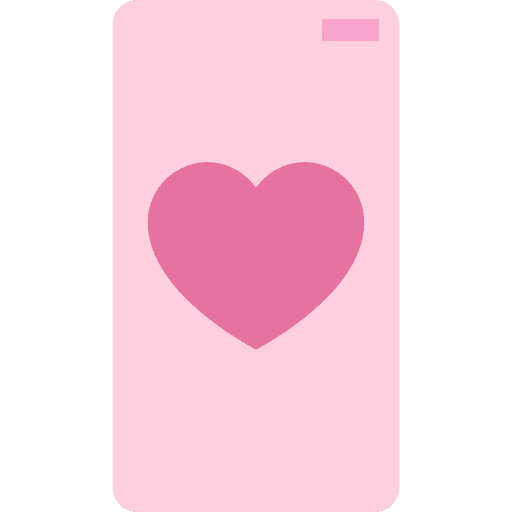 Phone romance heart love icon Phone romance heart love icon