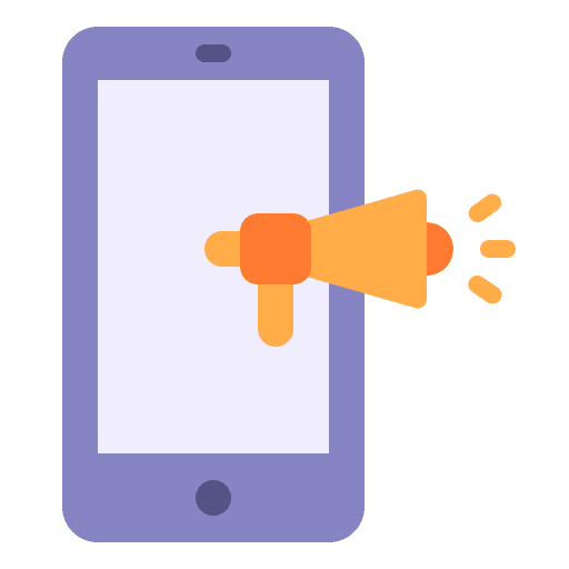 Advertising digital marketing commerce and shopping communications icon