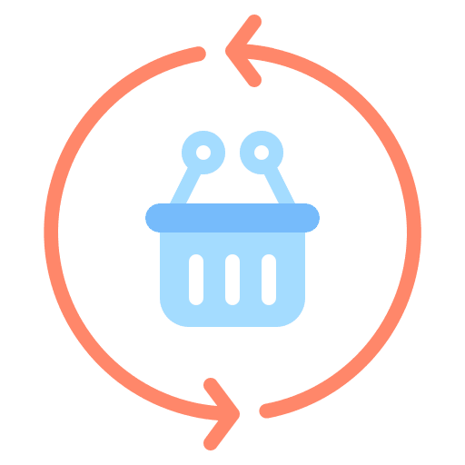 Exchange shopping basket buy exchange icon