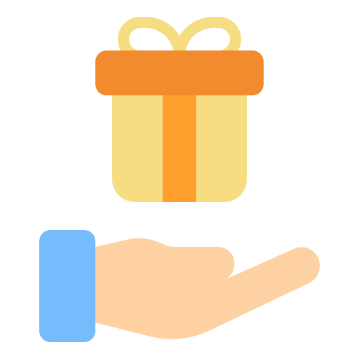 Gift box gift box hand gesture give icon