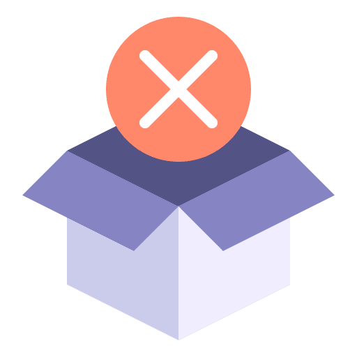 Out of stock out of stock commerce and shopping notification icon