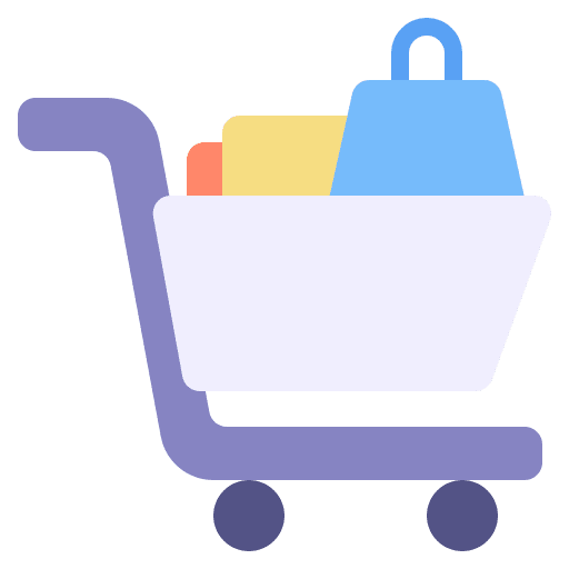 Shopping cart commerce grow shop supermarket icon