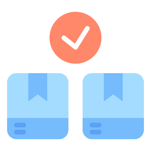 Check mark cardboard box box shipping icon Check mark cardboard box box shipping icon