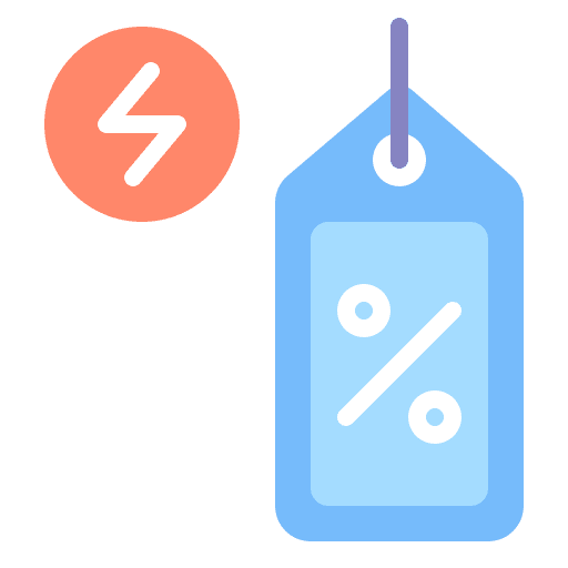 Flash sale promotion commerce and shopping label icon Flash sale promotion commerce and shopping label icon
