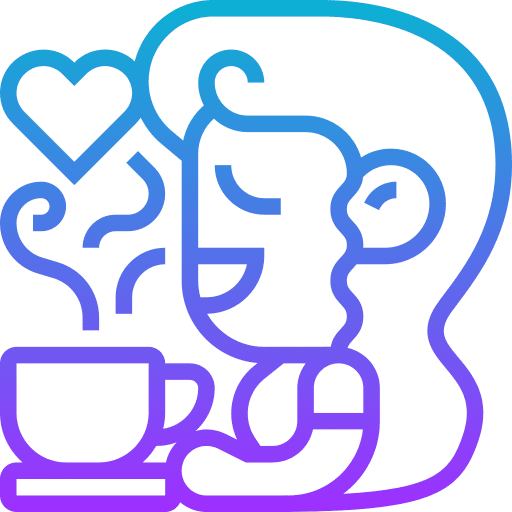 Coffee relax people relaxation icon