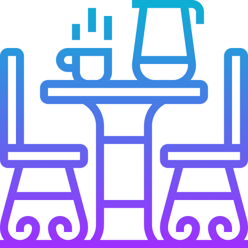 Coffee table cafe hot drink chair icon Coffee table cafe hot drink chair icon