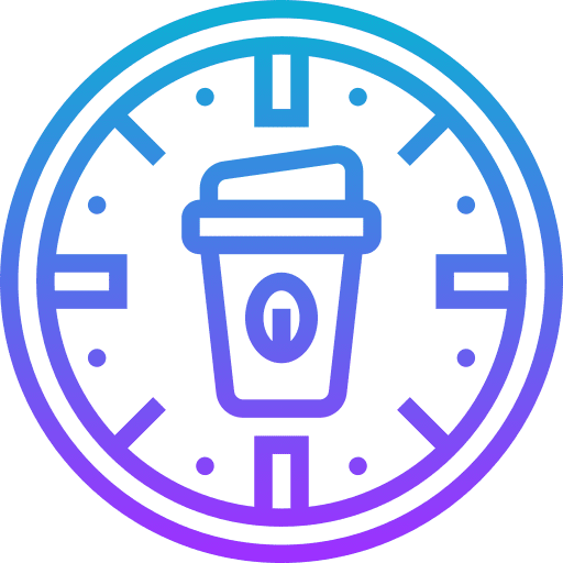 Coffee time time and date coffee time clock icon Coffee time time and date coffee time clock icon