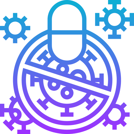 Antibiotics capsule drug treatment icon