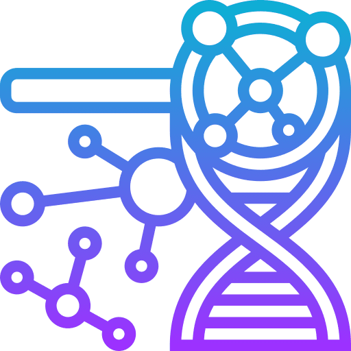 Molecular chemical nano research icon