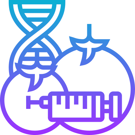 Genetic modification food science laboratory icon Genetic modification food science laboratory icon