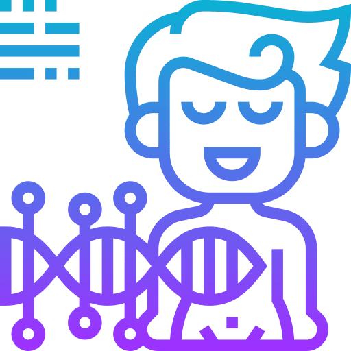 Genome people healthcare and medical identity icon Genome people healthcare and medical identity icon