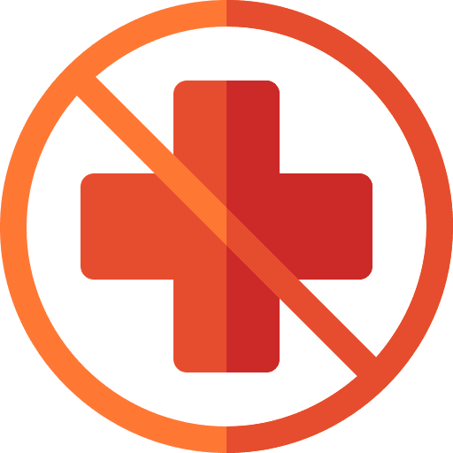 No healthcare medicine sign no healthcare icon
