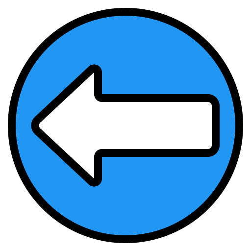 Left arrow directional sign sign direction icon