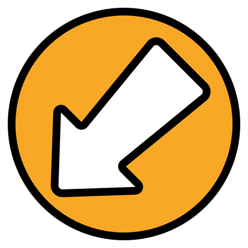 Down left arrow down bottom left sign icon Down left arrow down bottom left sign icon