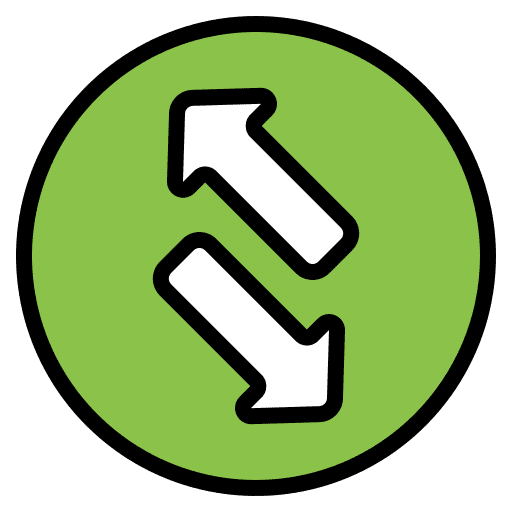 Exchange two arrow direction two arrows icon
