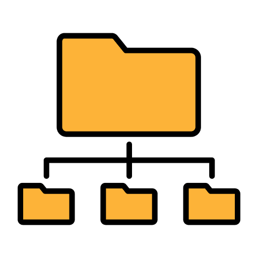 Share database files and folders folder share database icon