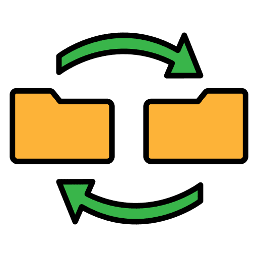 Transfer upload files and folders folder icon