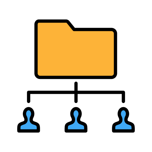 File sharing link cloud files and folders icon File sharing link cloud files and folders icon