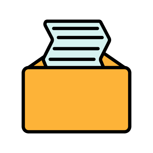 Postcard papers document files and folders icon Postcard papers document files and folders icon