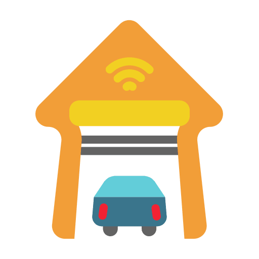 Garage internet smart home wireless icon Garage internet smart home wireless icon
