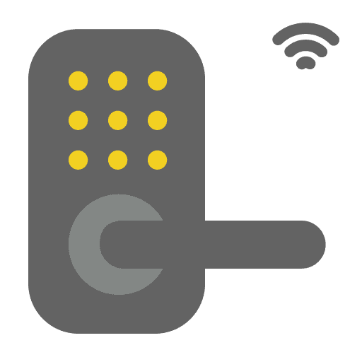 Lock wifi smart house electronics icon