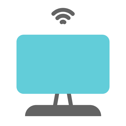Tv monitor smart house internet wireless icon