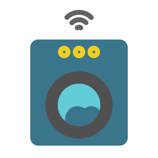 Washing machine wireless smart house electronics icon Washing machine wireless smart house electronics icon