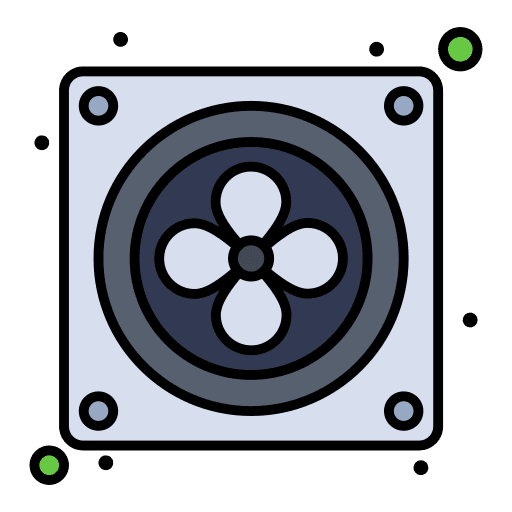 Fan hot hardware electronics icon Fan hot hardware electronics icon