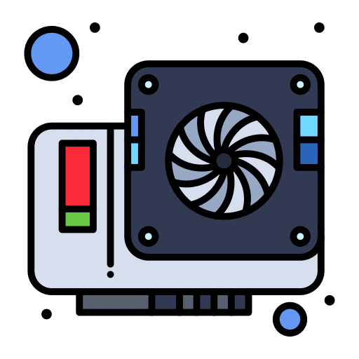 Graphic card hardware video gpu icon Graphic card hardware video gpu icon