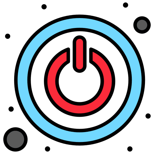 Power interface power on energy icon