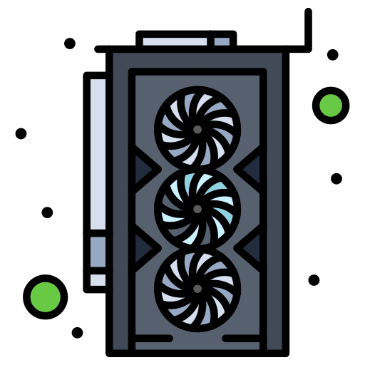 Graphic card vga card display gpu icon Graphic card vga card display gpu icon