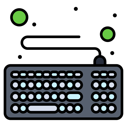 Keyboard keys hardware electronic icon Keyboard keys hardware electronic icon