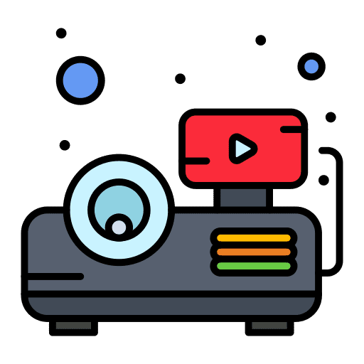 Projector projector ram electronics icon Projector projector ram electronics icon