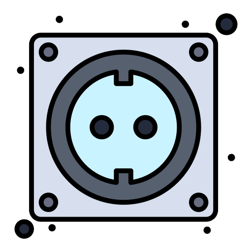 Socket electronics power charging icon Socket electronics power charging icon