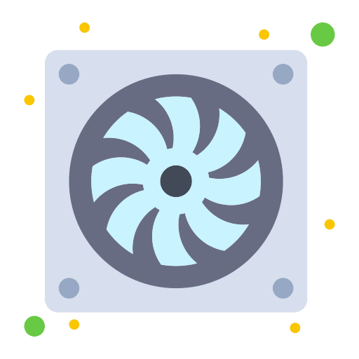 Fan technology fan electronics icon
