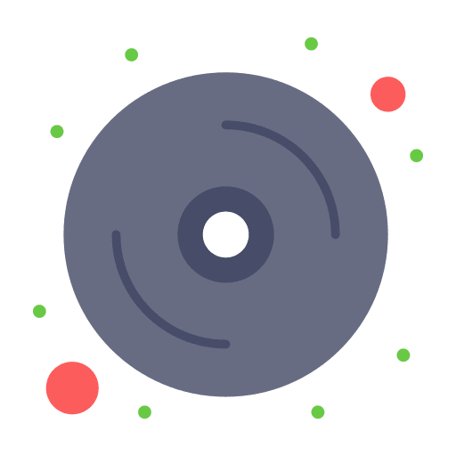 Disk electronics disk music and multimedia icon Disk electronics disk music and multimedia icon