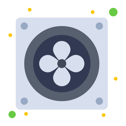 Fan cooler hardware hot icon Fan cooler hardware hot icon