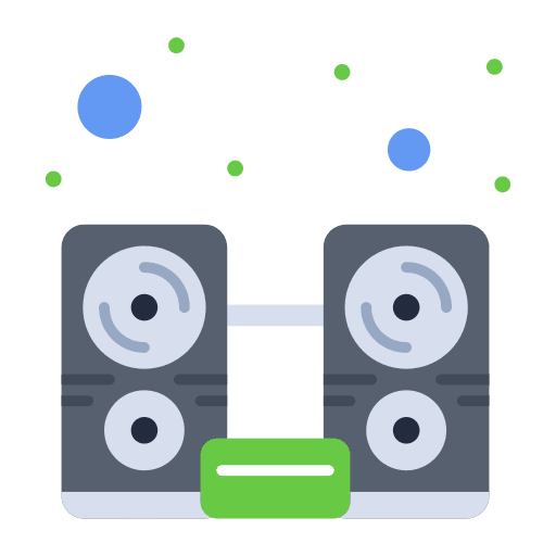 Speaker stereo electronics sound icon Speaker stereo electronics sound icon